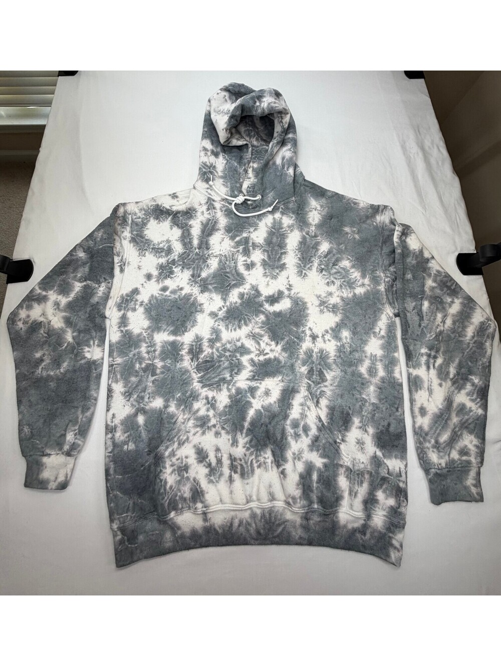 Artist Union Clothing Co. Men's Hoodie Tie Dye Pullover Size Medium Grey